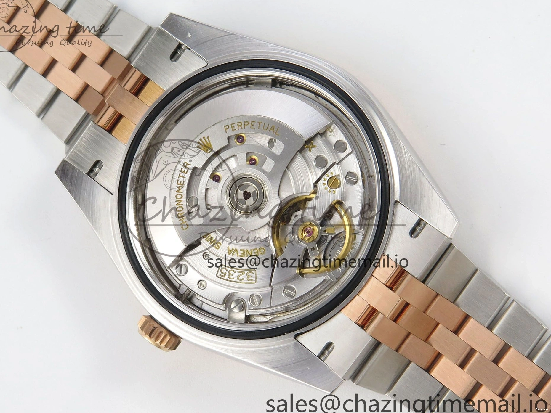 MiroTime 0202 DateJust 41 126331 SS RG ARF 1:1 Best Edition Brown Stick Dial on Jubilee Bracelet SH3235 (Weighted) TopPick 196
